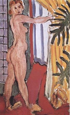 Henri Matisse Nude Standing in front of an Open Door (mk35) oil painting picture